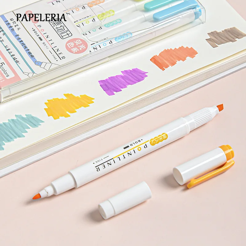 Флуоресцентный маркер 15/25 шт./компл. японские Канцтовары Zebra Mildliner двусторонние