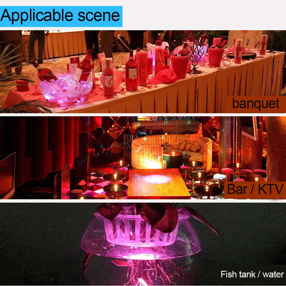 

1set LED Light for led hookah Underwater Night Lamp Hookah Shisha LED Light Party Wedding Christmas Decoration glass hookah