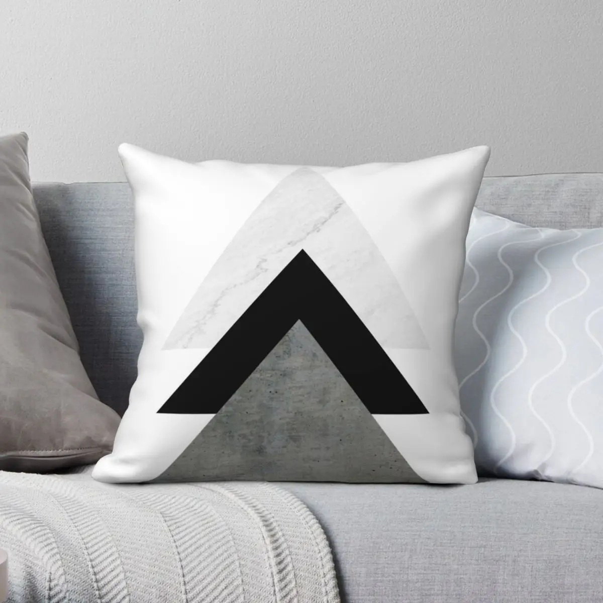 

Монохромный чехол для подушки со стрелками, полиэстеровый льняной Бархатный Чехол для подушки с принтом на молнии, декоративный чехол для подушки, чехол для комнаты