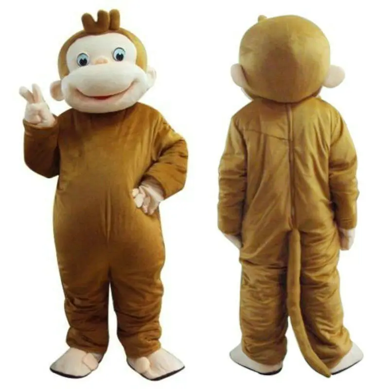 

Brown Monkey Mascot Costume Suits Birthday Party Game Cosplay Dress Adults Size High Quality Cartoon Character Unisex Clothing