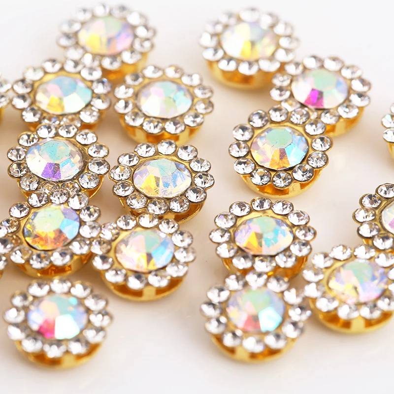 30 шт. Популярные разноцветные стразы для шитья с кристаллами круглые s стеклянные