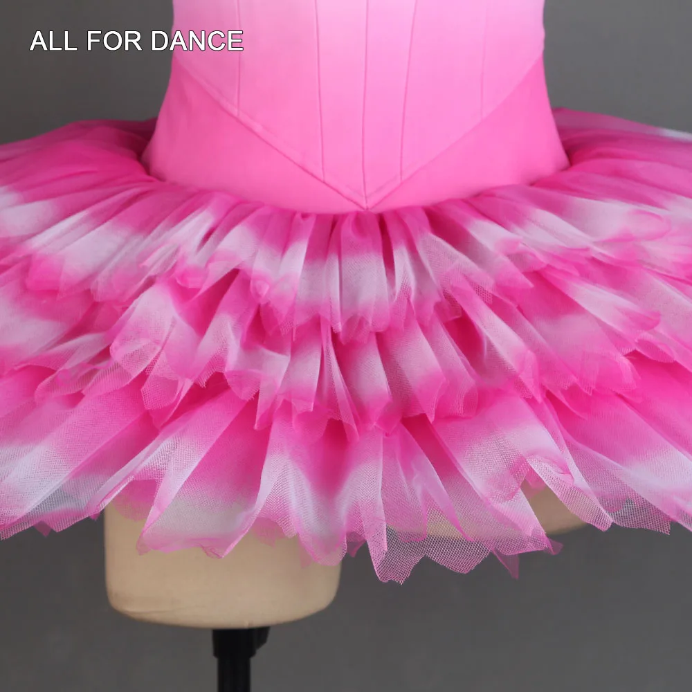 

Off-the-Shoulder Professional Ballet Dance Tutu Costume Ombre Pink Customized Ballet Tutus for Girls and Women Dancing B20010