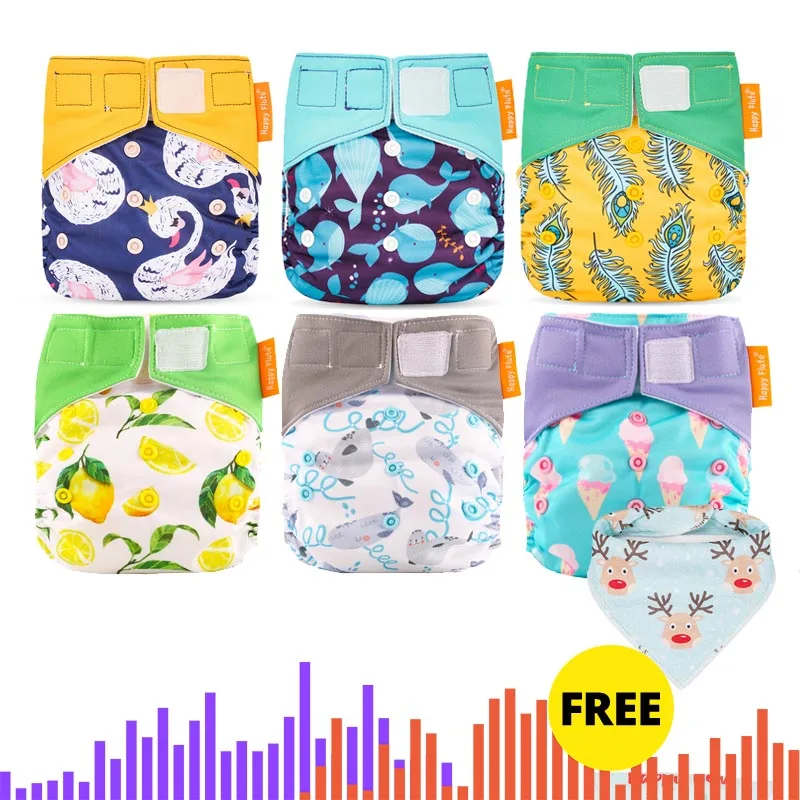 Тканевые подгузники Happy Flute оптовая продажа для тяжелой ткани AI2 тканевые