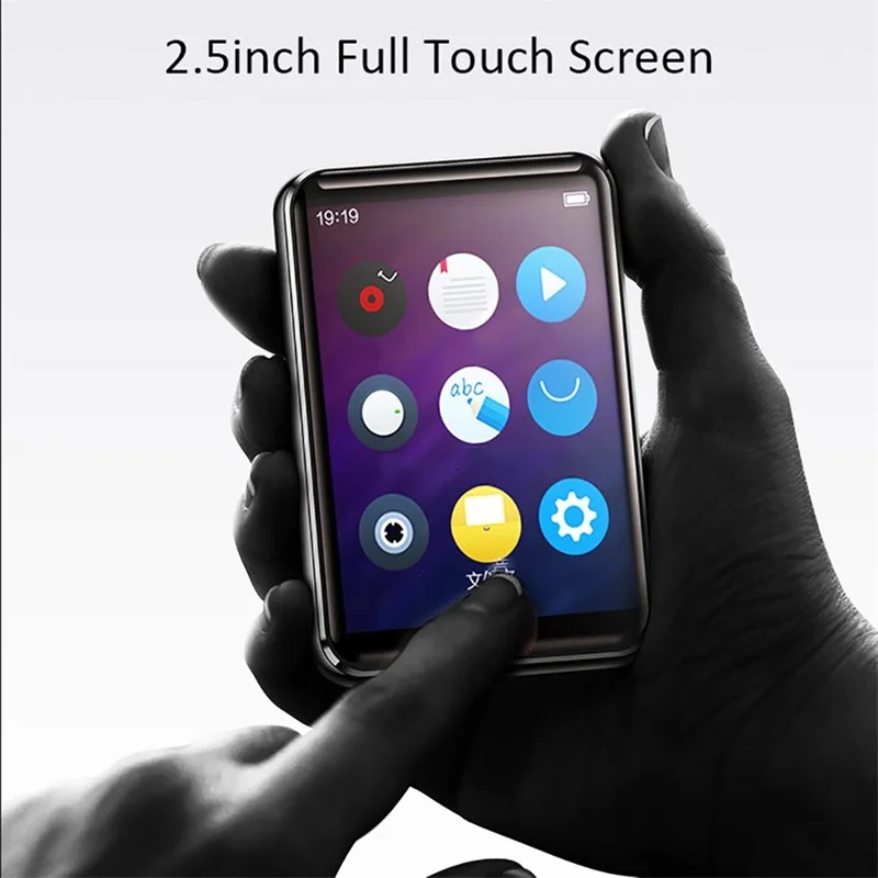 Bluetooth5.0 MP3 плеер 2.5In сенсорный экран fm радио HiFi музыкальный с динамиком высокого