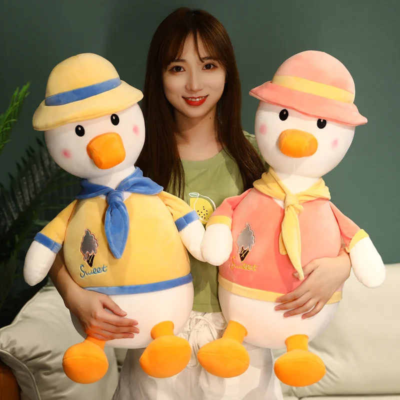 

3 Colors Kawaii Duck Down Cotton Duck Doll Plush Toy Girl Yellow Duck Comfortable Pillow Children Girl Boy Gift Bedroom Decor