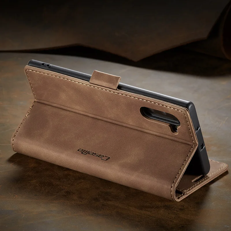 Роскошный кожаный чехол кошелек CaseMe в стиле ретро для Samsung Galaxy Note 10 S9 S8 S10 S20 Note20 Ultra