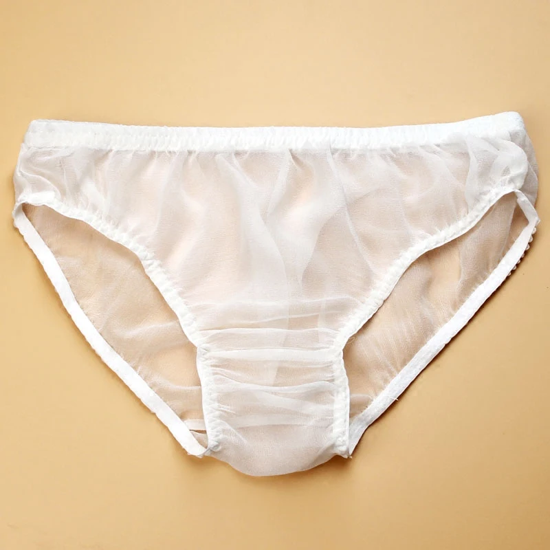 

Womens 100% Silk Essential Underpants Hipster Bikini Panties Soft Briefs L XL XXL Sexy Sheer Underwear Undies Thongs Knicker