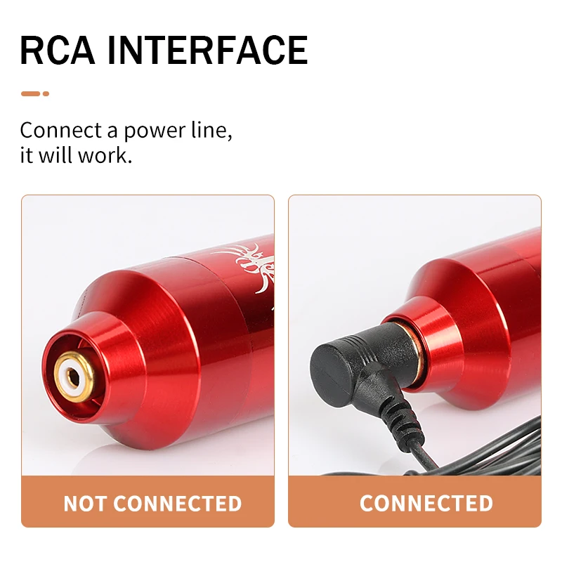 Роторная тату машинка мощный прочный двигатель бесшумный разъем RCA для