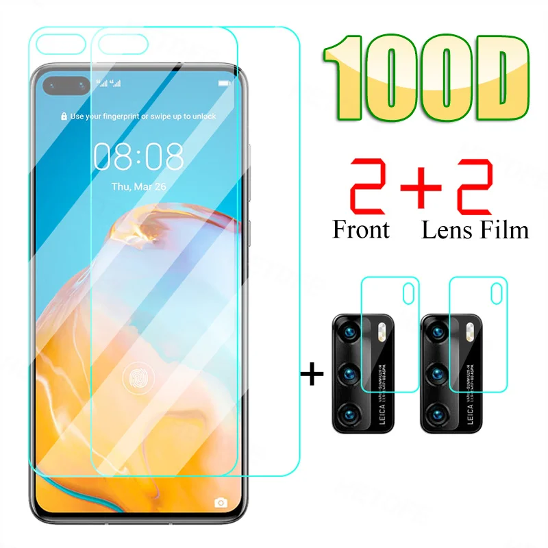 

4 в 1 закаленное стекло для Huawei Mate 30 20 Lite 20X Защитное стекло для Huawei P40 P30 P20 P10 Lite Pro Защитная пленка для объектива