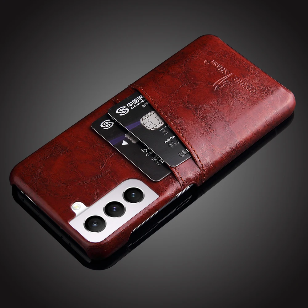 Ультратонкий чехол из искусственной кожи в стиле ретро для Samsung Galaxy S21 S20 S10 S8 S9 Plus S7