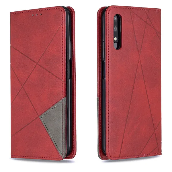 red Кожаный флип-чехол-кошелек на для Honor 9X Pro Хуавей Хонор 9x про чехол-книжк роскошный 3D Магнитный чехол держатель для карт чехол на для huawei Honor9X Honor9XPro Pro - Цвет: red