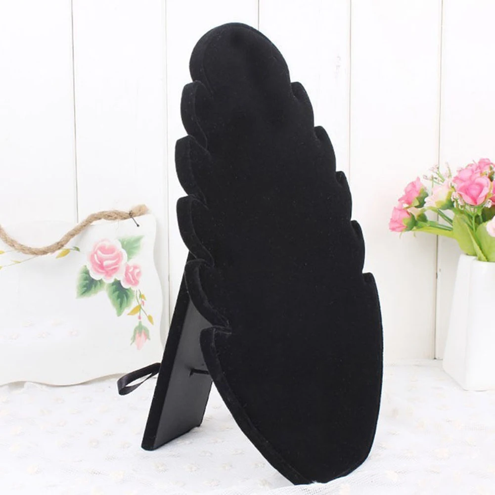 Suede Flame Board Necklace Display Stand Women Jewelry Organizer Storage Rack | Украшения и аксессуары