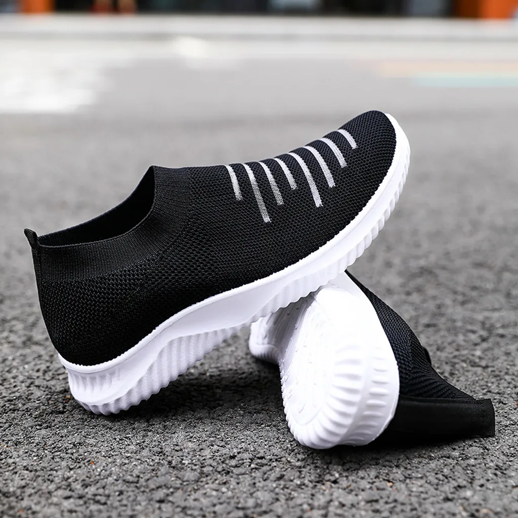 Женские кроссовки ulcanized повседневные теннисные туфли без застежек сетчатые