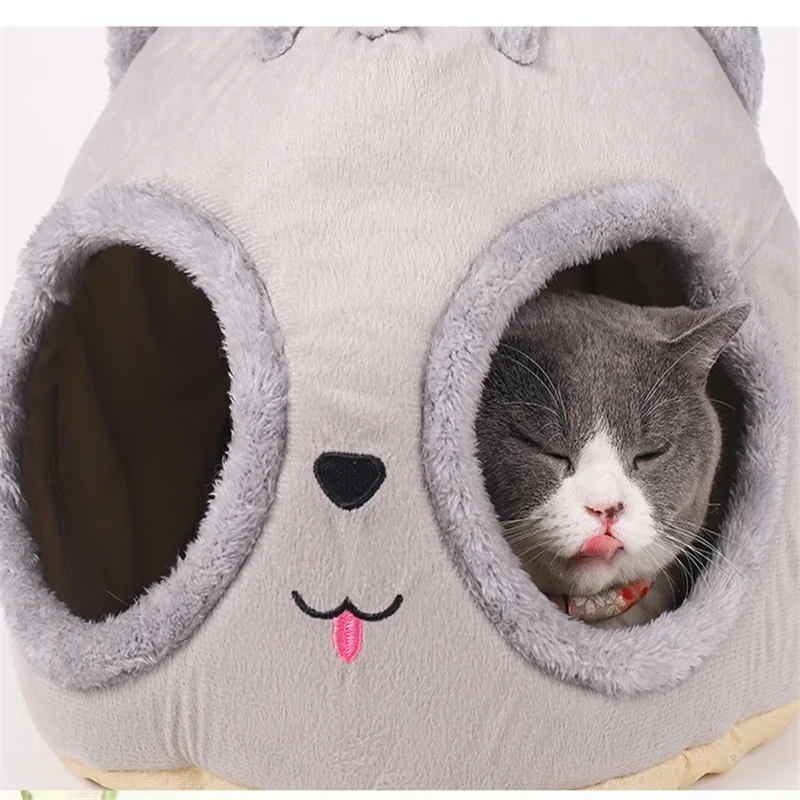

симпл димпл Convenient and detachable cat bed house Semi-enclosed pet dog kennel kennel Deep sleep pad Pet house cat accessories