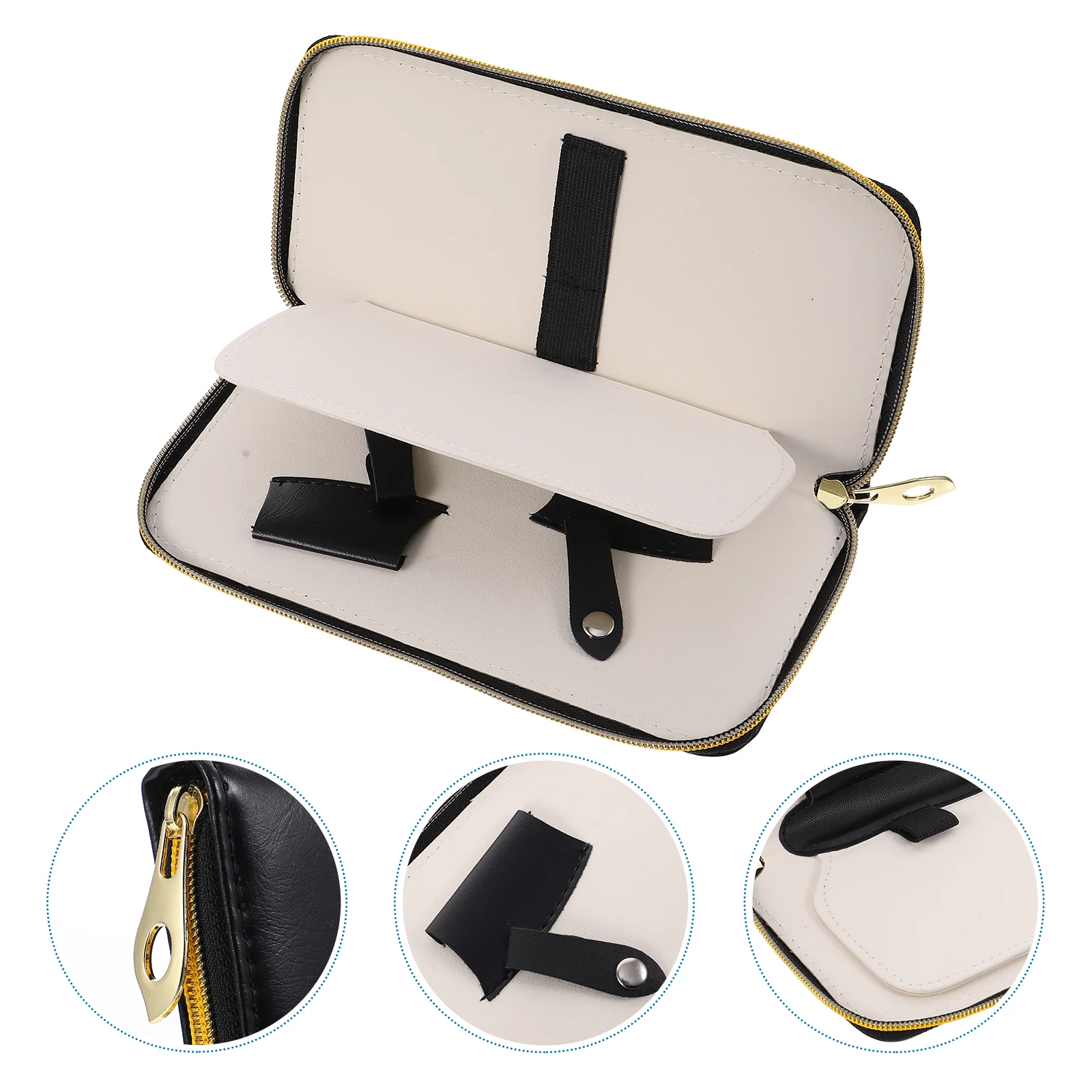 

Hairdressers Hair Stylist Scissors Leather Bag Case with 2 Sheath for Home Salon