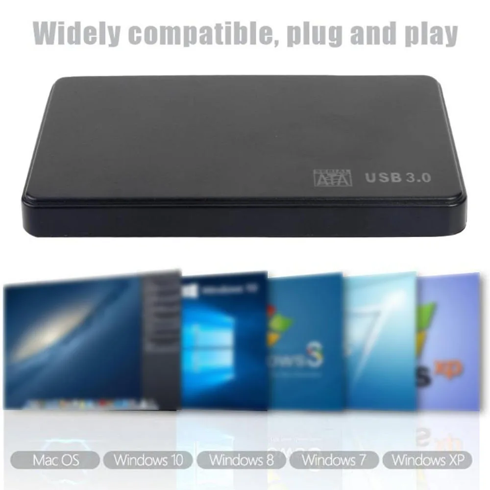 2,5 дюймов Sata жесткий диск, SSD, корпус для USB 2,0 3,0 Корпус адаптер 5 Гбит/с жесткий диск Корпус коробка поддержка 2 ТБ HDD диск для Windows