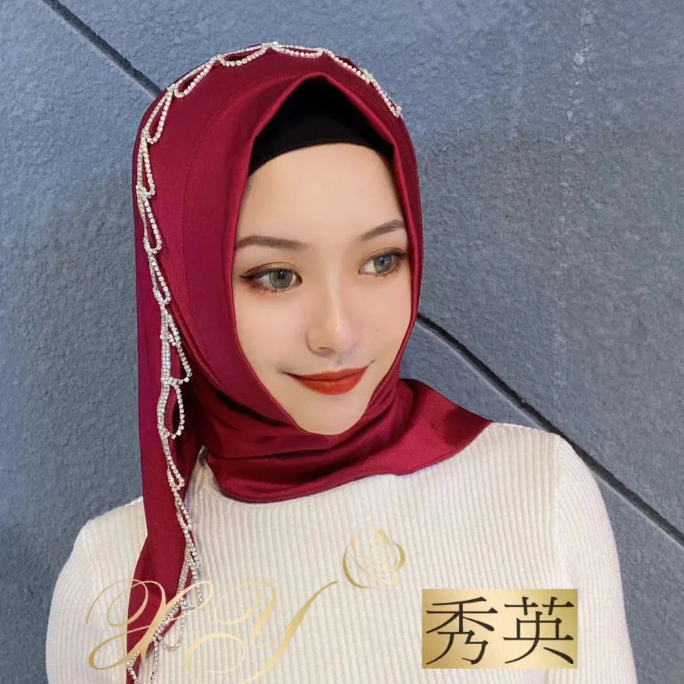 Мусульманские шали мусульманский женский хиджаб шарфы оберточная цепь|scarf woman