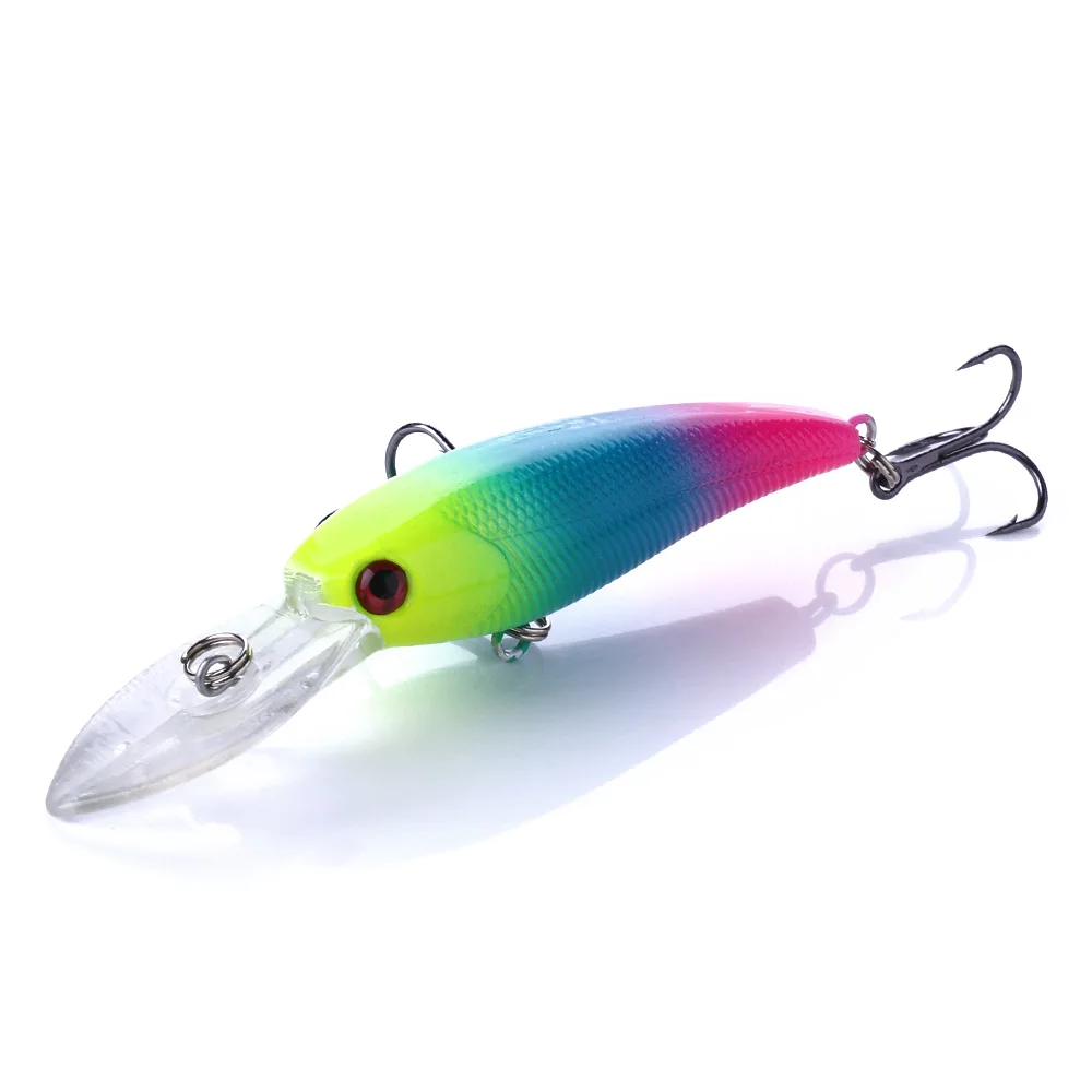 

1pcs Minnow Fishing Lure 3D Eyes 9cm 8g Crankbait Wobblers Artificial Plastic Hard Bait Bass Pike Carp Fishing Pesca