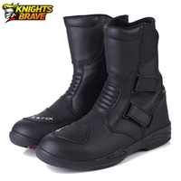 motorcycle boots men waterproof botas moto genuine cow leather moto boots motocross boots motorcycle racing mid calf shoes