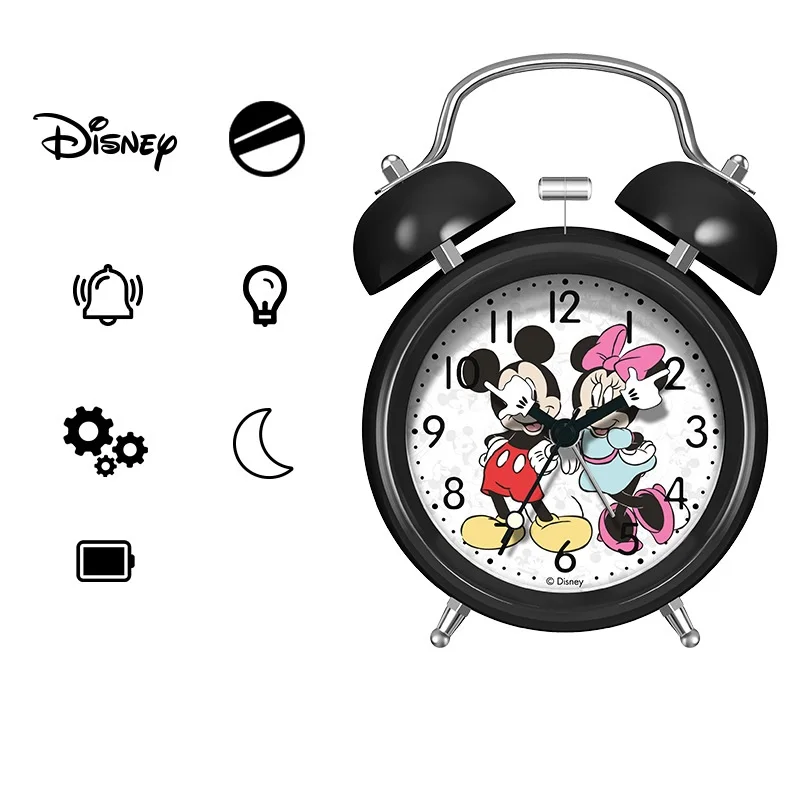 Официальный будильник Disney, часы с таймером для спальни, большой объем, Микки Маус, Минни, мультяшный подарок для студентов, мальчиков и девоч... от AliExpress RU&CIS NEW