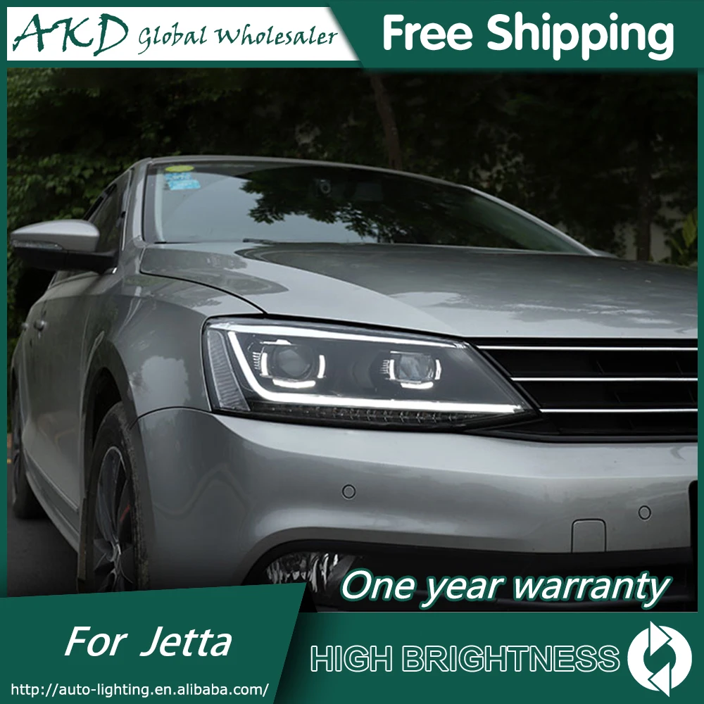 Фары для VW Jetta 2011- Mk6 DRL дневные ходовые огни головная лампа светодиодный Биксеноновая лампа Противотуманные фары тюнинг автомобильные аксессуары