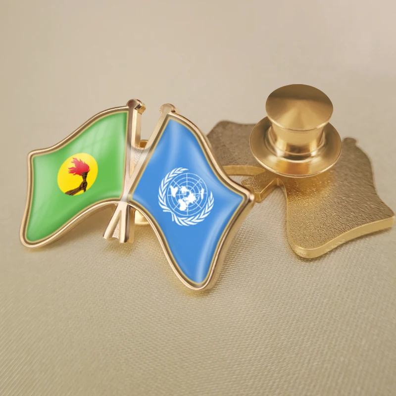 Заир и ООН перекрестные двойные искусственные броши