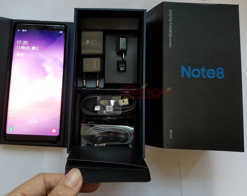 Samsung Galaxy Note8 N950F Note 8, разблокированный телефон 4G LTE, четыре ядра, 6,3 дюймов, двойной 12 МП ram, 6 ГБ rom, 64 ГБ, 3300 мАч, отпечаток пальца