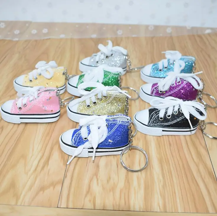 Брелок для ключей женский с блестками милая миниатюрная холщовая сувенирная