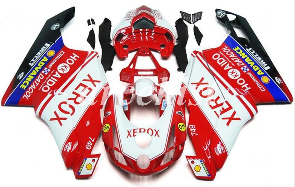 

Комплект обтекателей для мотоцикла из АБС-пластика, подходит для Ducati 749, 999, 2003, 2004, 03, 04, 749S, 999S, красного и белого цвета