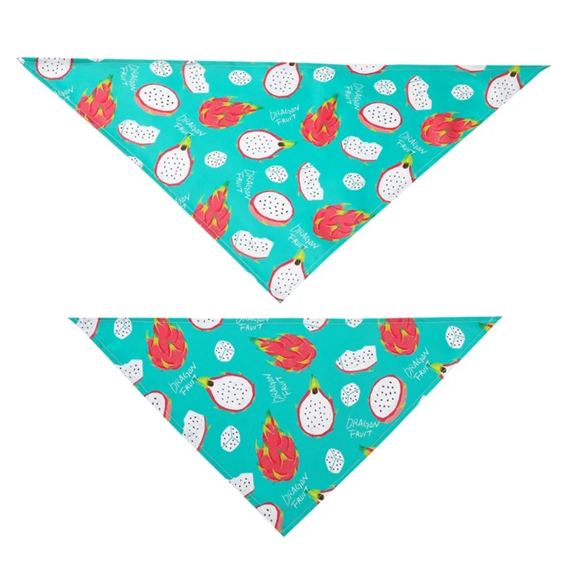 

Fruit Print Pet Dog Bandana Puppy Cat Scarf Adjustable Cotton Dogs Bandanas Bibs Summer Pet Grooming Accessories