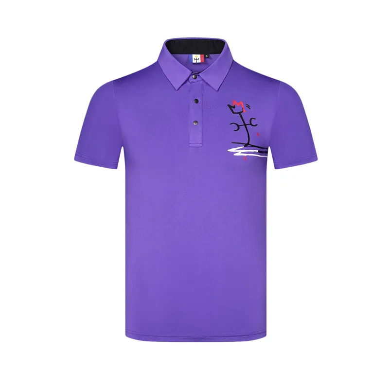 Q 2020Men's Спортивная футболка с коротким рукавом для гольфа 4 цвета одежда S-XXL на
