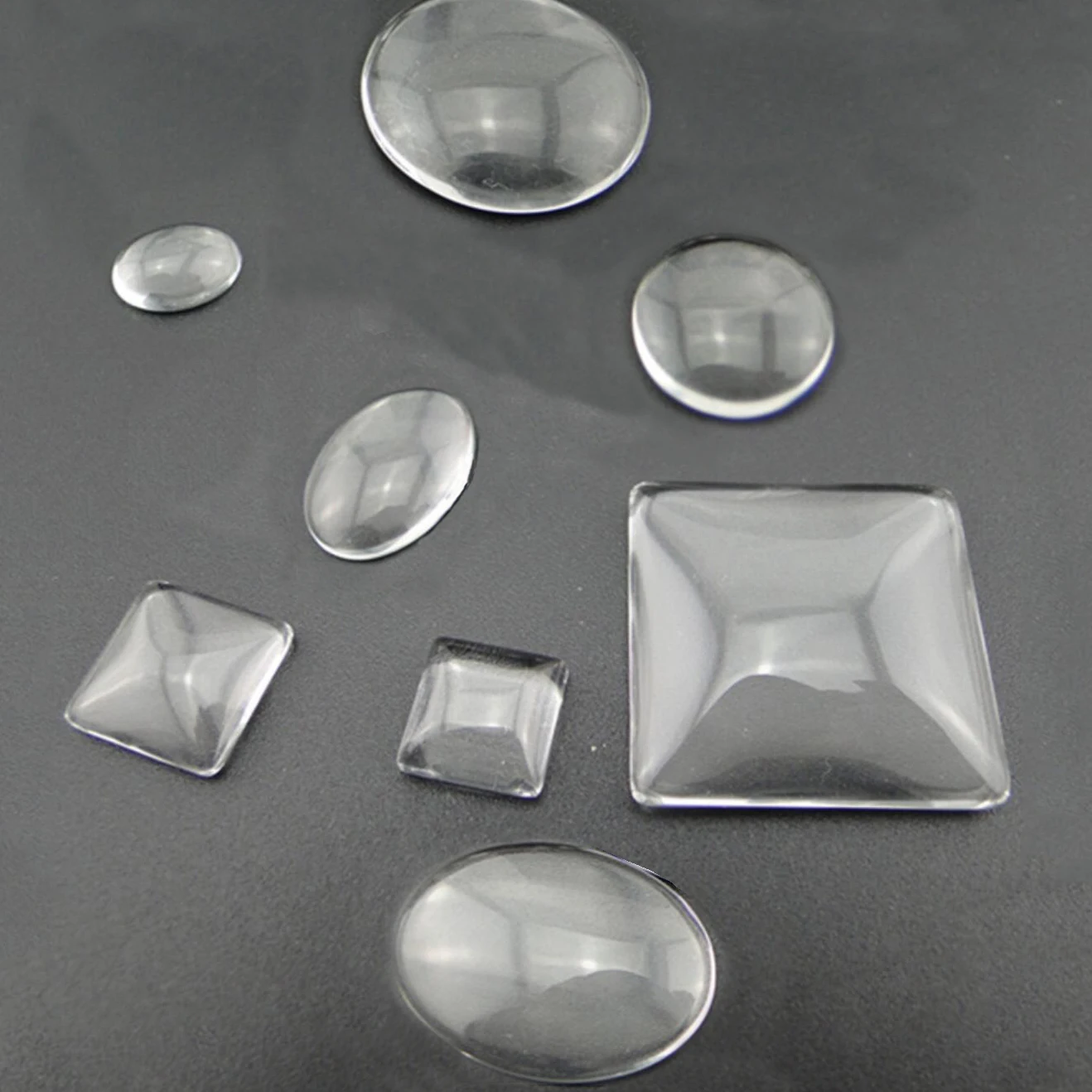 Прозрачный Круглый Овальный стеклянный пластырь диаметр 8-25 мм 50 шт. | Украшения и