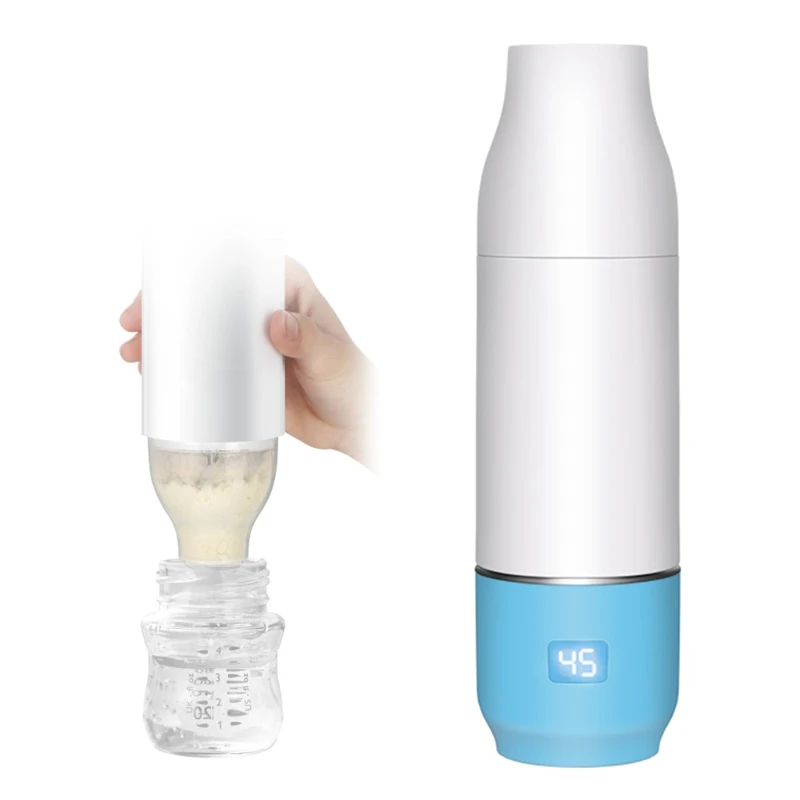 Portable USB Travel Baby Bottle Warmer Thermostat Milk Heater Digital Display for Baby Milk Breastmilk Formula Heating