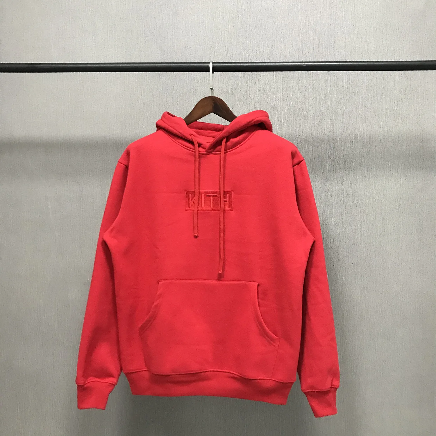 

Quality 2021 High Thick 1:1 Kith Box Hoodie Men WomenEmbroidery Black Red Pink KITH Sweatshirts Casual Loose Pullover