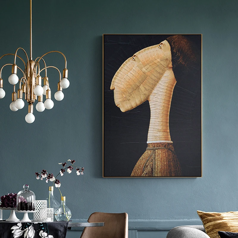 Современная Картина на холсте с изображением милого человека плакат для дизайна