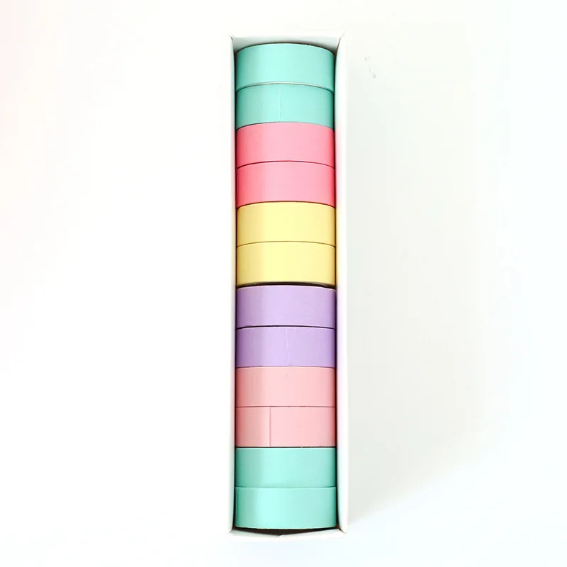

10 pcs/Set Washi Tape Masking Tape Stickers Scrapbooking Cinta Adhesiva Decorativa Washitape Bant Adhesive Flower Solid