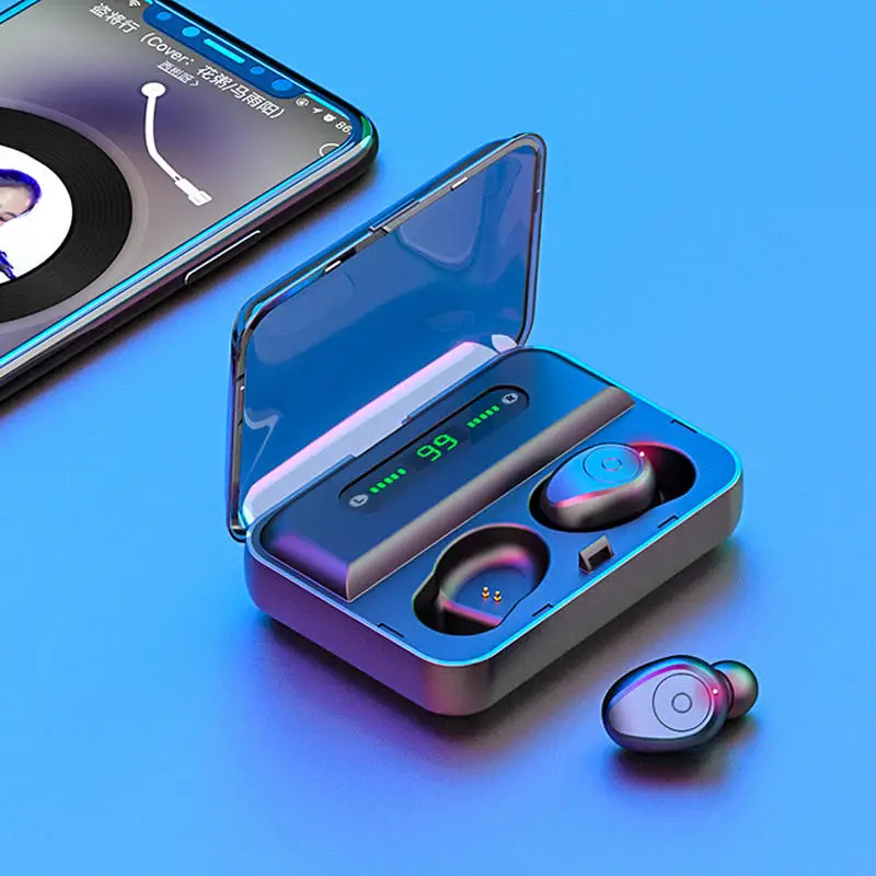 F9 TWS bluetooth 5 0 графеновые наушники стерео цифровой дисплей Водонепроницаемая