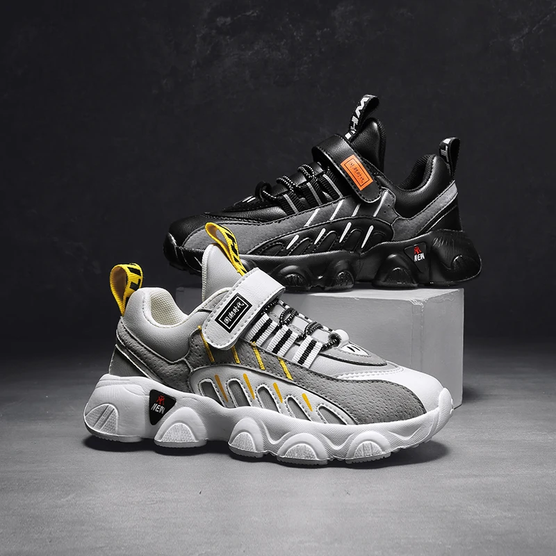 

Детская спортивная обувь для мальчиков кроссовки для бега повседневные кроссовки дышащая детская модная обувь осень 2021 легкая обувь на пла...