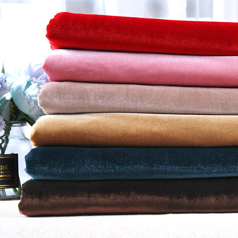 

32 colors 60"/160cm wide gold velvet fabric Conference on background red cloth decorated tablecloth curtain fabric 150 gsm