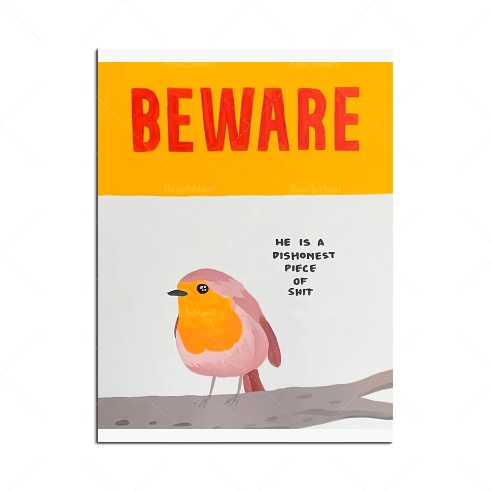 Картина на холсте с изображением животных Дэвида шригли Забавный настенный