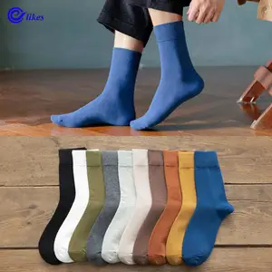 Носки мужские хлопковые деловые, дышащие короткие черные, 5 пар, на осеньзиму