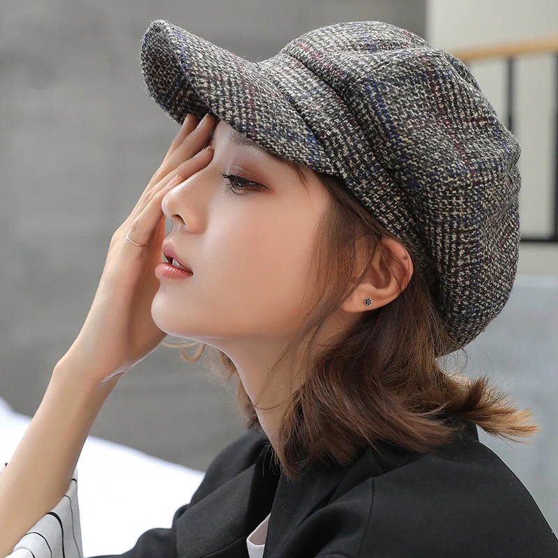 Осенне зимняя новая дешевая художественная Ретро утолщенная шапка для отдыха с