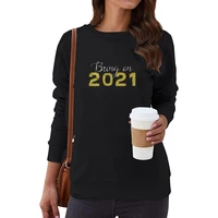 wz20416 autumn and winter new style eco friendly fashion letter printing pure and fresh womens sports round neck loose pullover