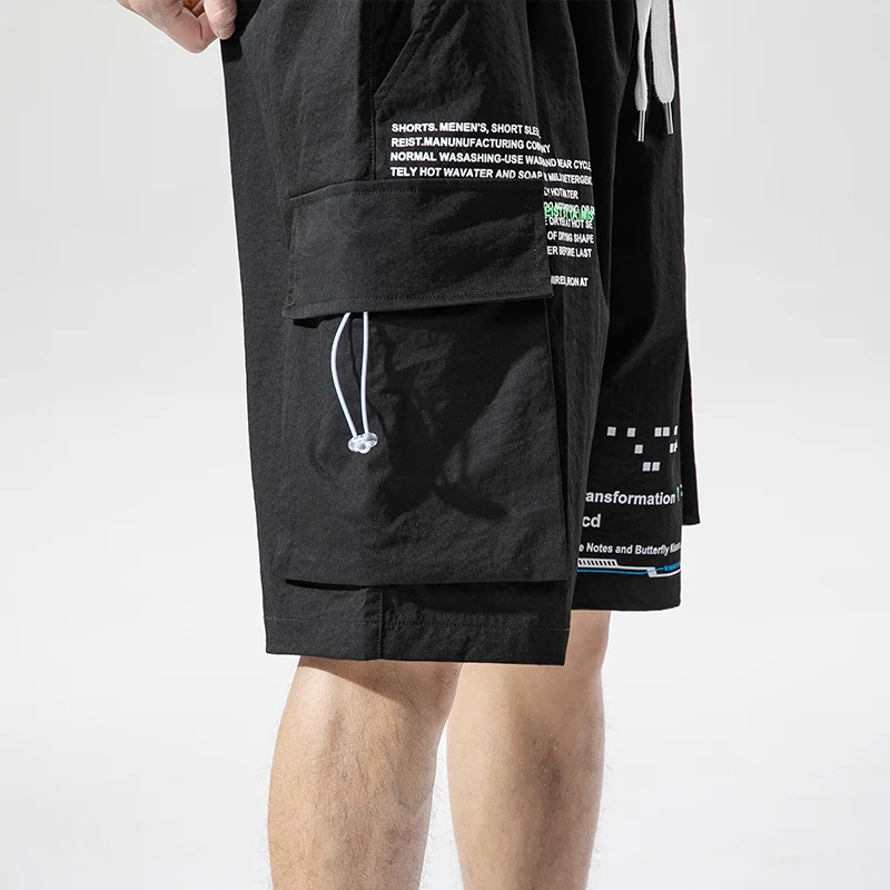 

2021 New Casual Shorts Male Clothing Loose Plus Size Streetwear Off White Pants Men's Summer Fashion Cargo Shorts For Boy