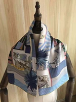 2021 new winter autumn classic blue theater 100 real silk scarf twill hand made roll 9090 cm shawl wrap for women lady