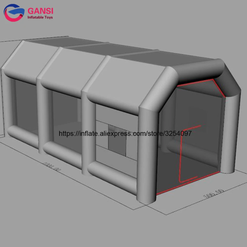 Для поддержания автомобиля надувная палатка для покраски в гараже грузовик