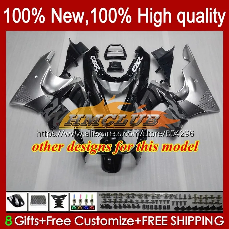 Корпус обтекателя для HONDA CBR 893RR CBR900 CBR893 RR серебристо-черный 7No.9 CBR893RR 89 90 91 92 93 CBR900RR