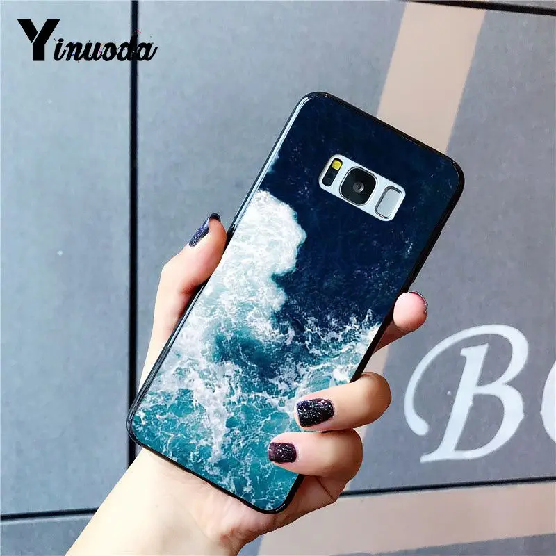 A5 Yinuoda синий морской Чехол черный мягкий чехол для телефона samsung Galaxy S9 plus S7 edge S6 edge plus S10 S8 plus чехол - Цвет: A5