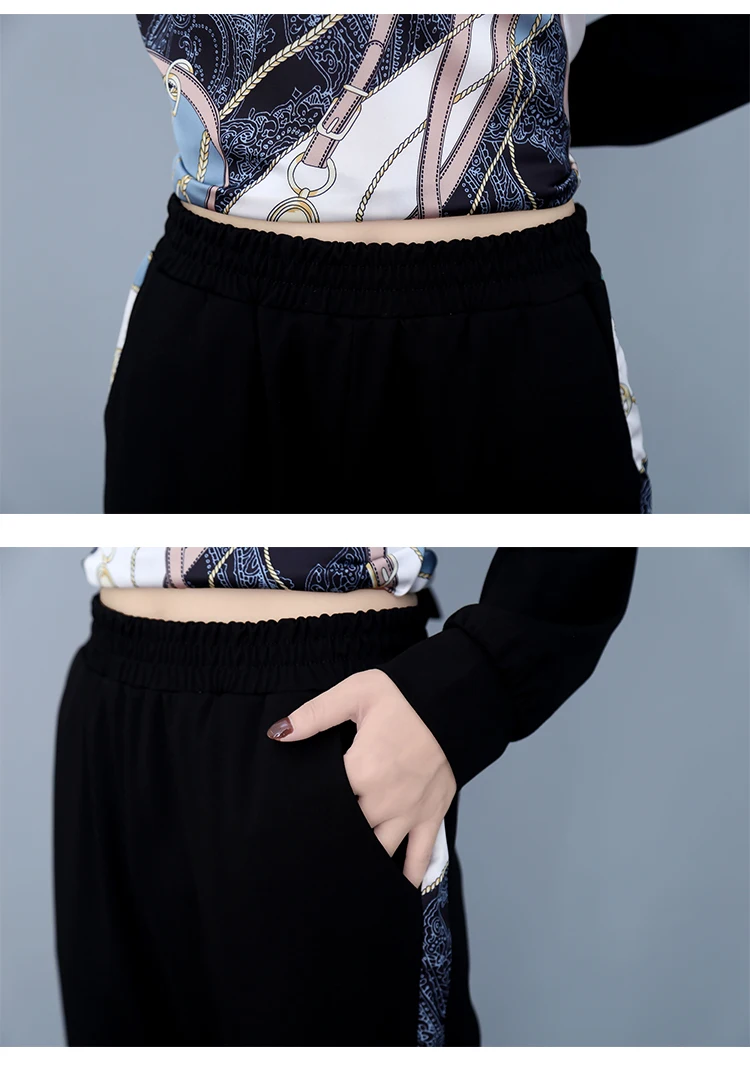 

Large Size Two Piece Set Top And Pants Floral Print 2 Piece Sets Womens Outfits Survetement Femme Matching Sets Tracksuit