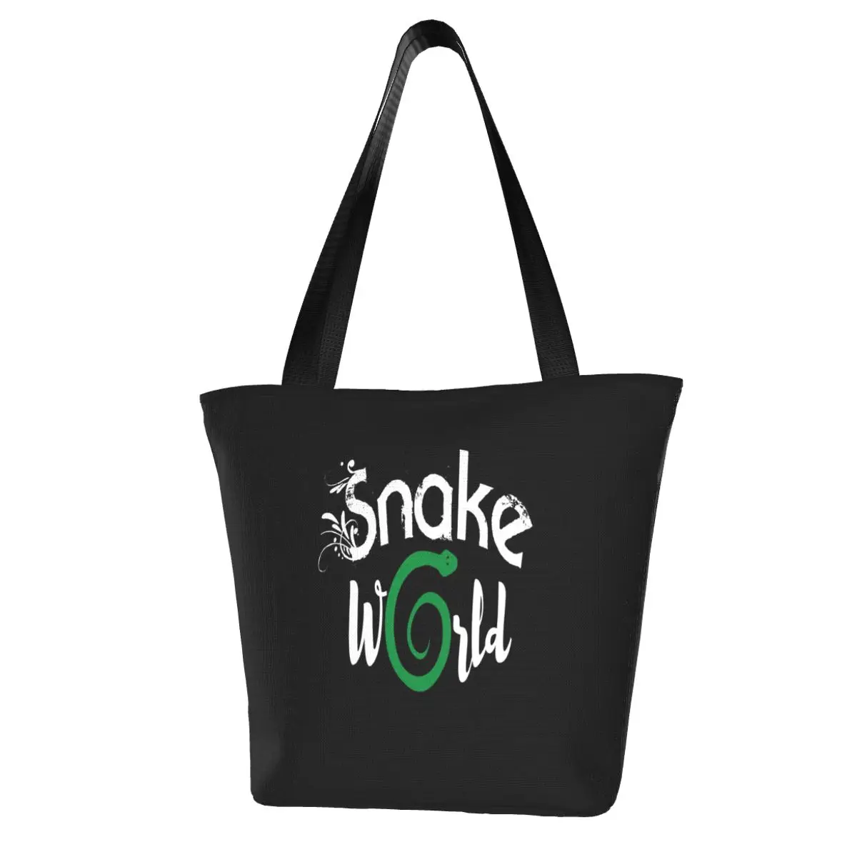

Snakeskin Shopping Bag Aesthetic Polyester Work Handbag Female Bulk Bags